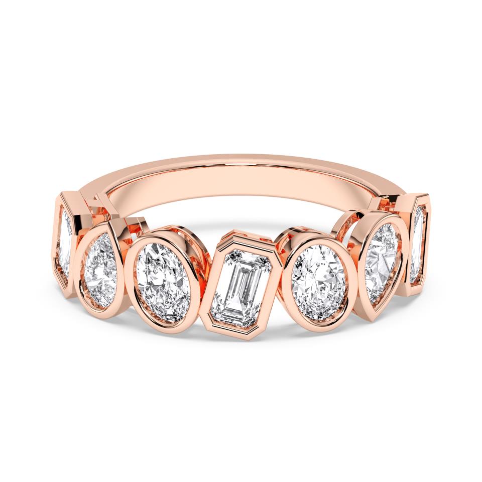 MULTI-SHAPE BEZEL WEDDING BAND