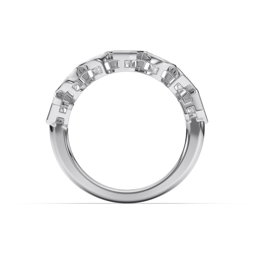 MULTI-SHAPE BEZEL WEDDING BAND