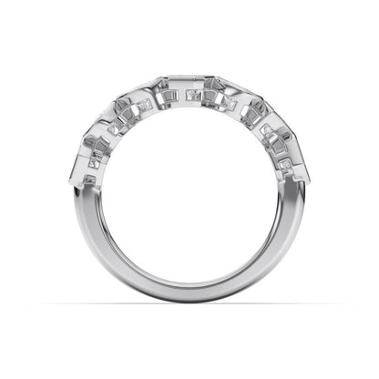 MULTI-SHAPE BEZEL WEDDING BAND - M&D Signature Jewels