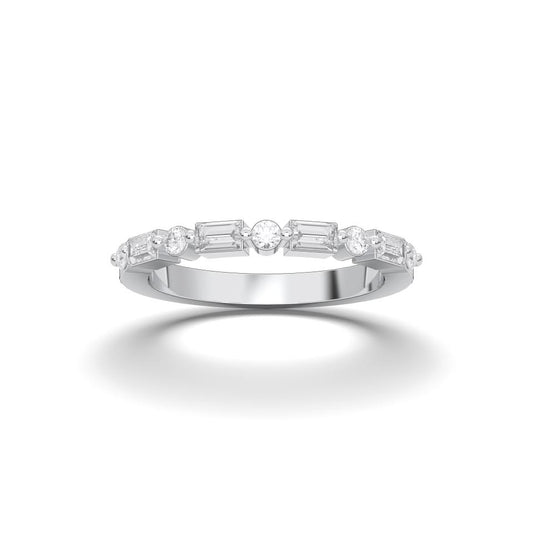 ROUND BAGUETTE WEDDING BAND