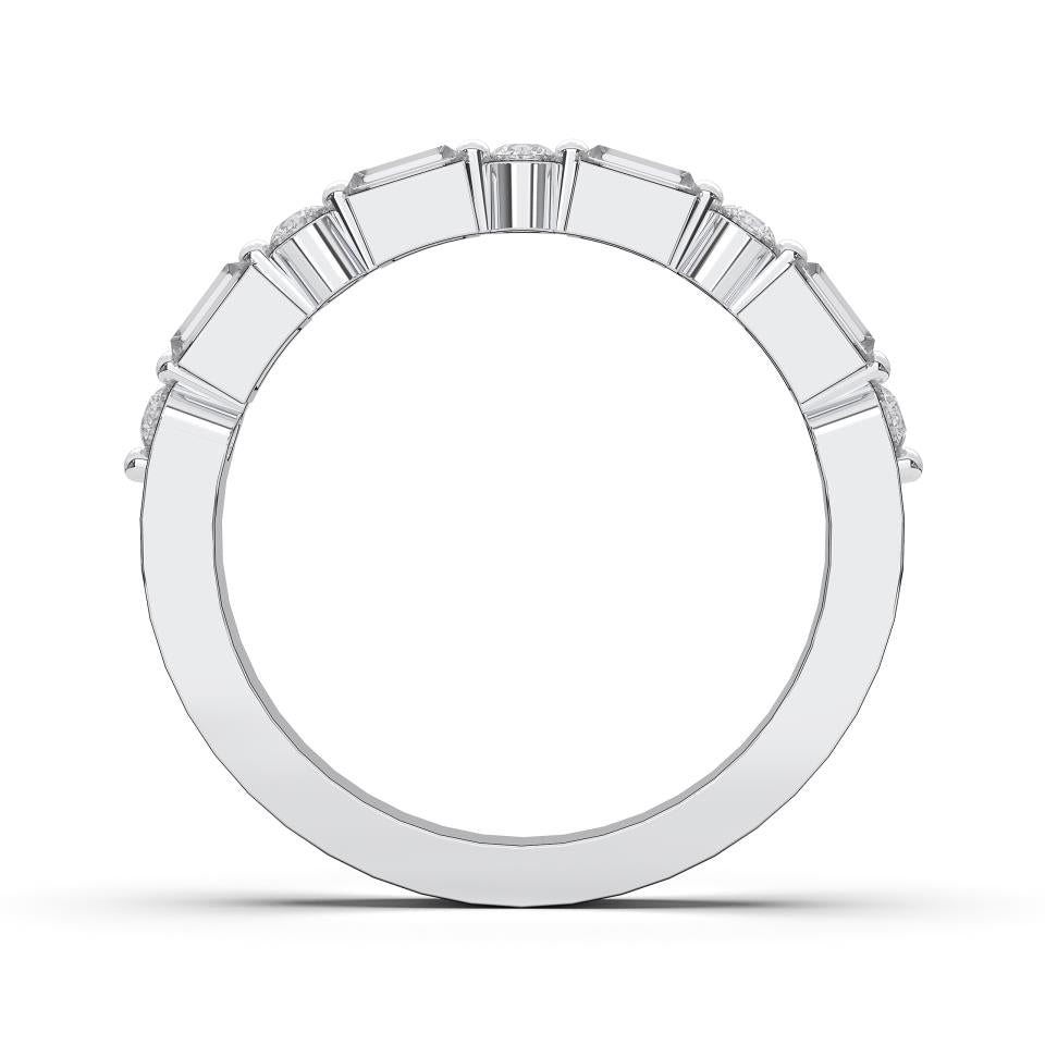 ROUND BAGUETTE WEDDING BAND