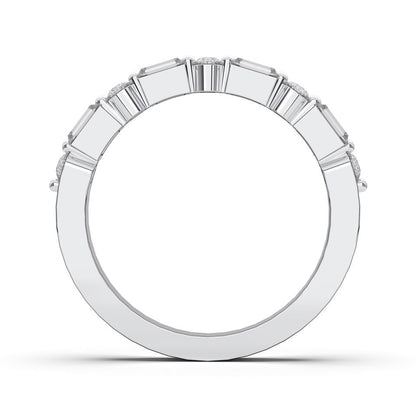 ROUND BAGUETTE WEDDING BAND - M&D Signature Jewels