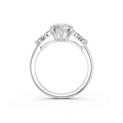 MARQUISE RING WITH SIDE STONES