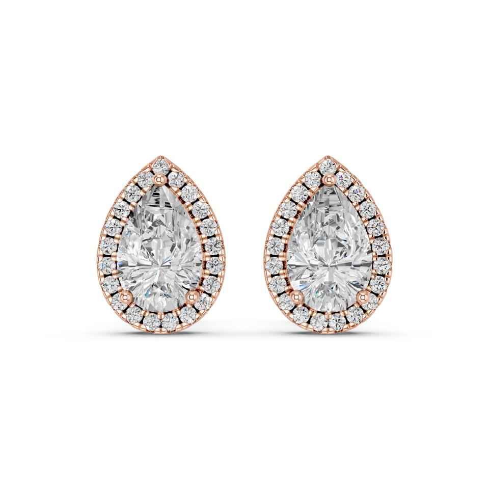 PEAR HALO EARRING