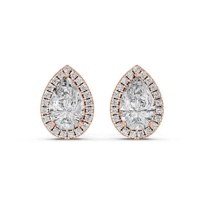 PEAR HALO EARRING