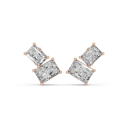 RADIANT TWO STONE EARRING