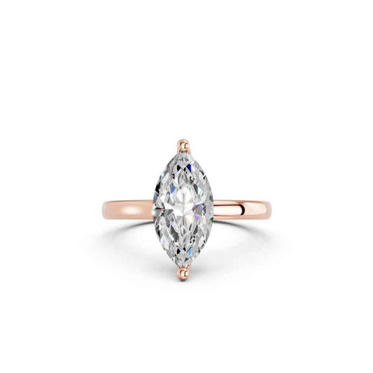 MARQUISE RING WITH HIDDEN HALO