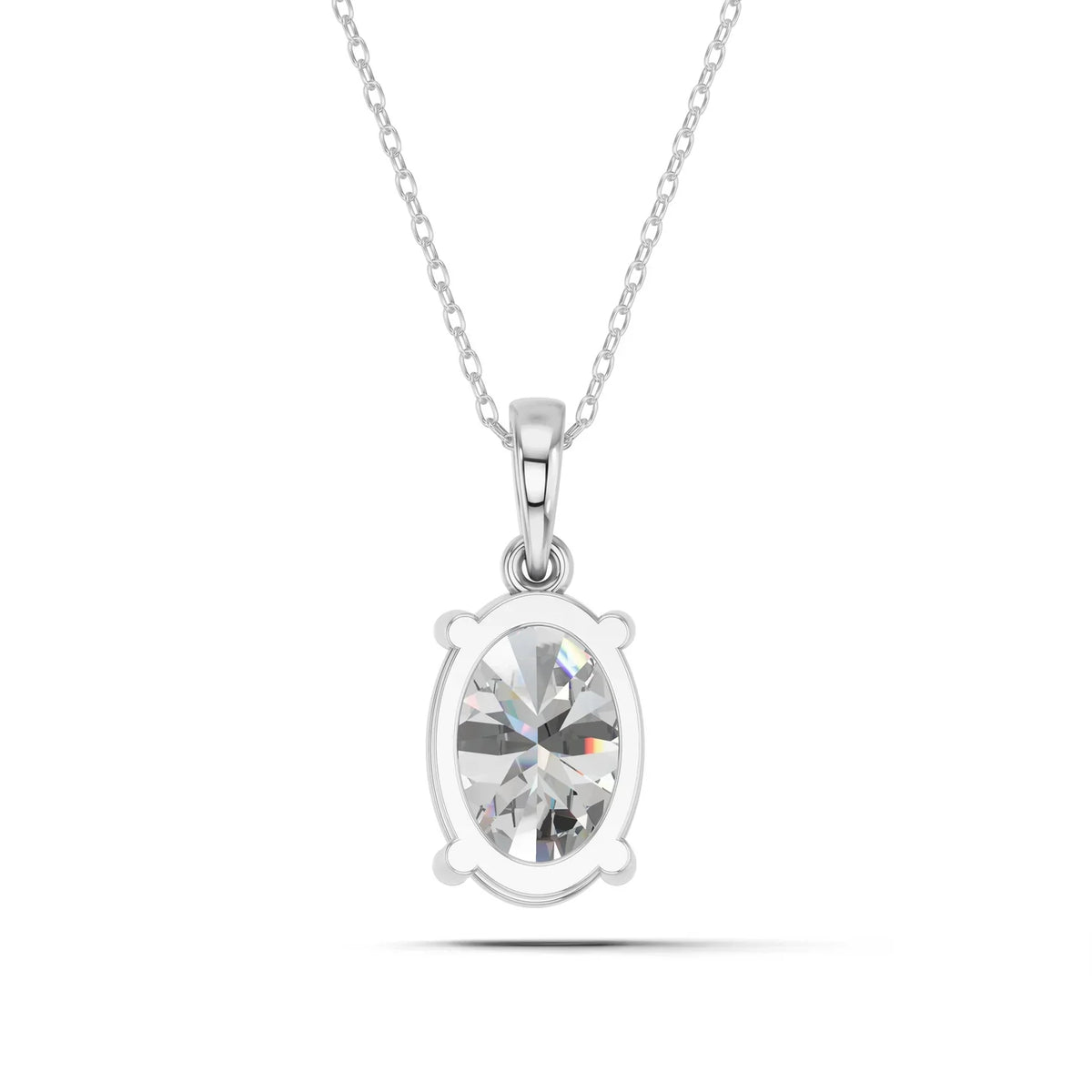 OVAL SOLITAIRE PENDANT