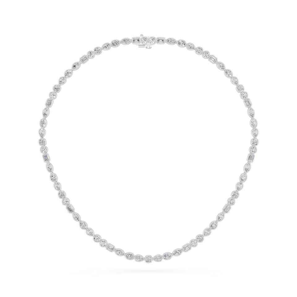 MULTI-SHAPE BEZEL NECKLACE