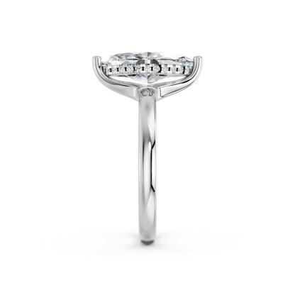 MARQUISE RING WITH HIDDEN HALO