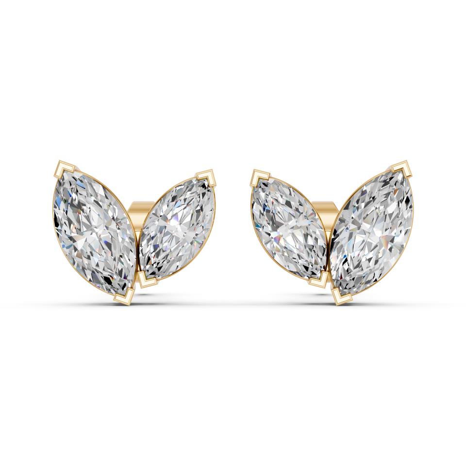 MARQUISE TWO STONE EARRING