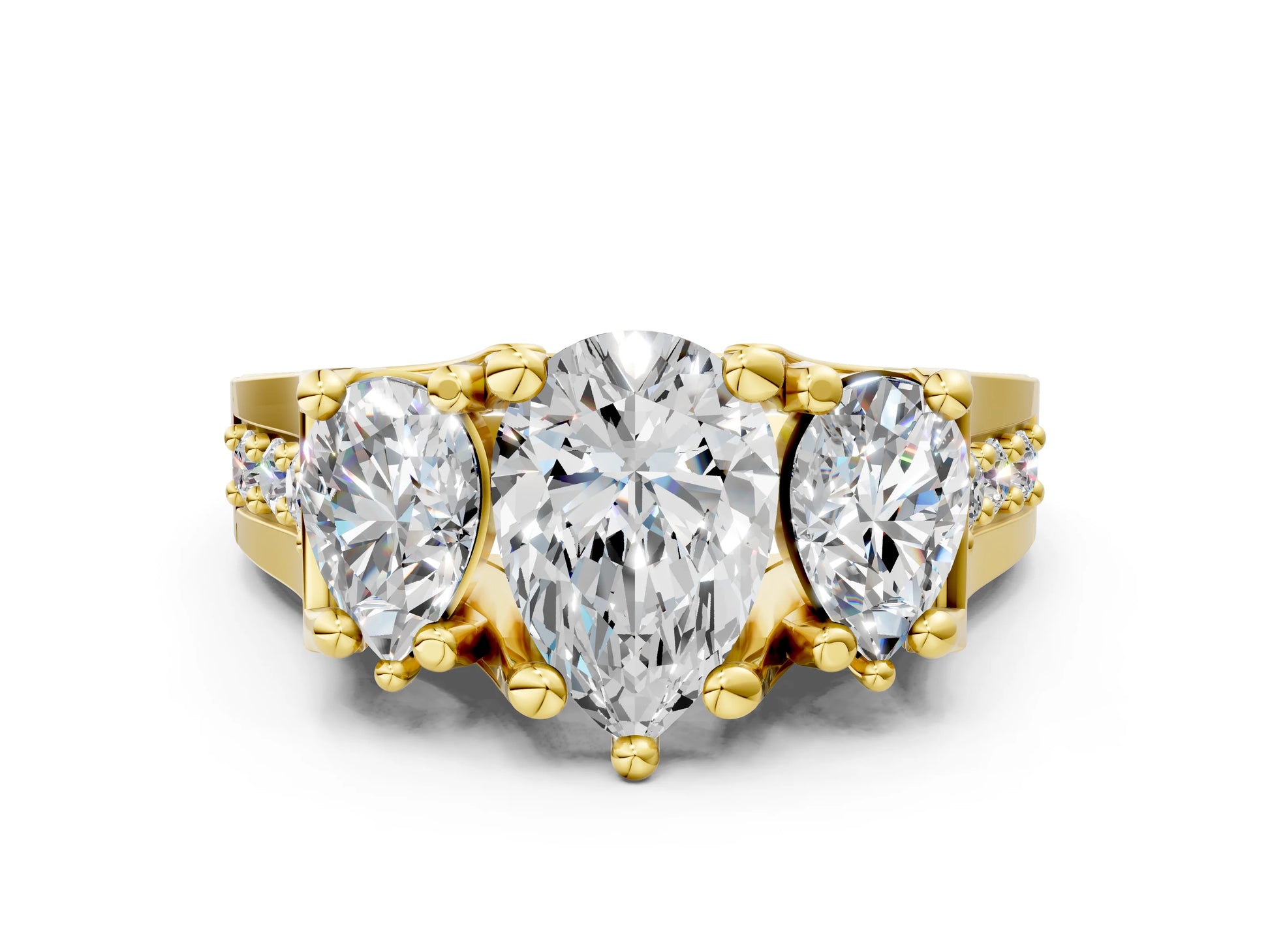 PEAR 3 STONE RING - M&D Signature Jewels