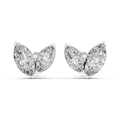 MARQUISE TWO STONE EARRING