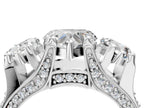 HEART 3 STONE RING