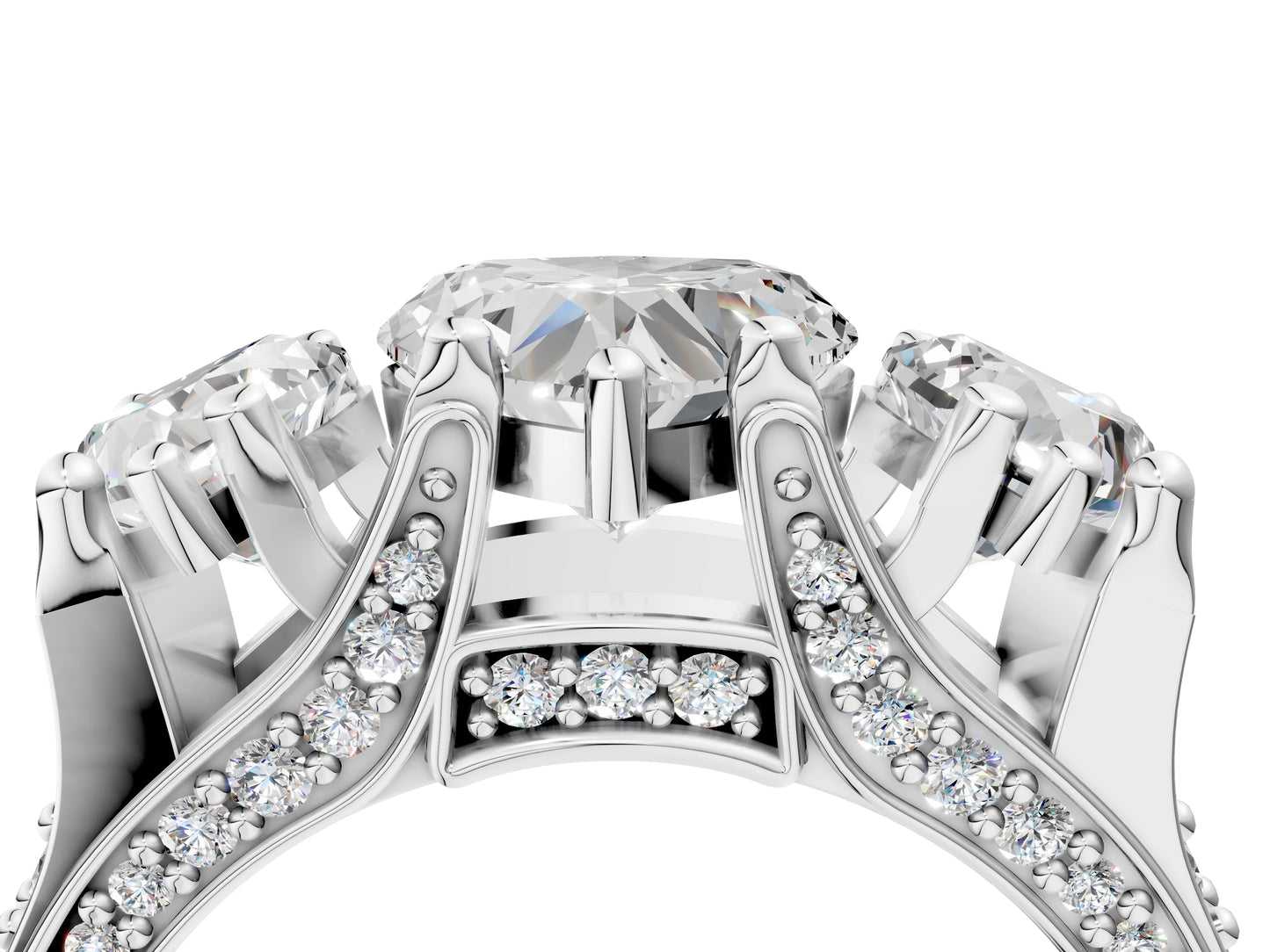 HEART 3 STONE RING - M&D Signature Jewels
