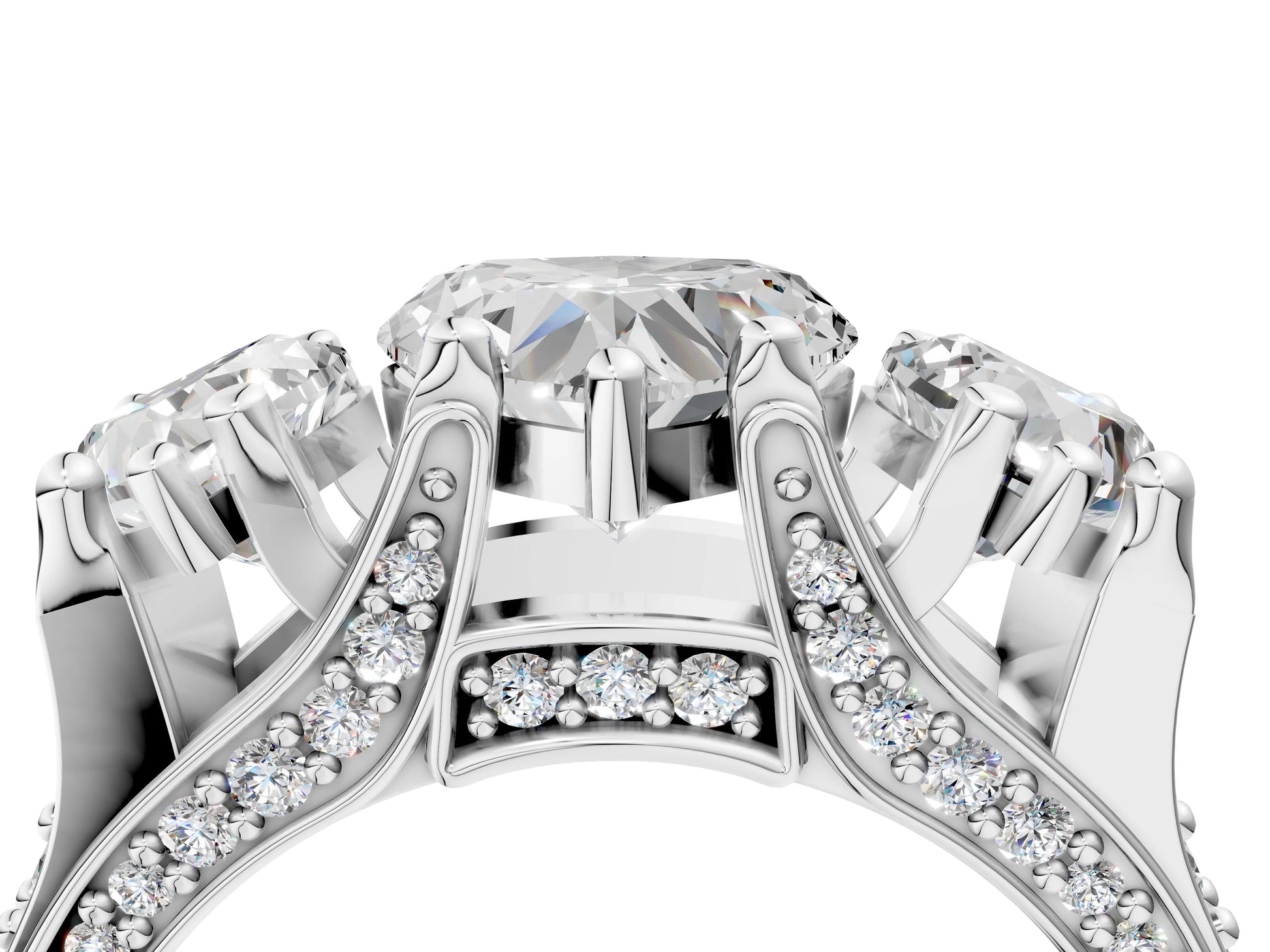 HEART 3 STONE RING - M&D Signature Jewels