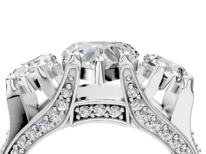 HEART 3 STONE RING - M&D Signature Jewels