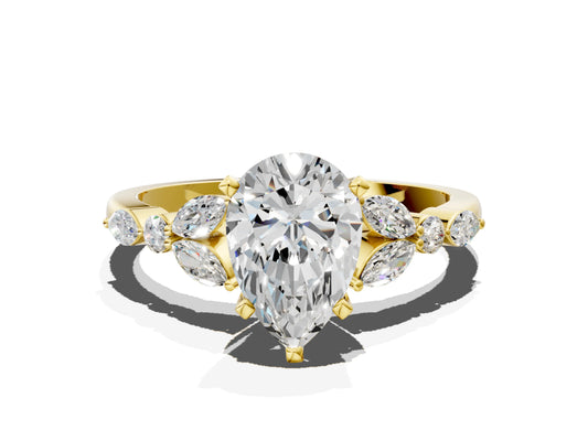 PEAR NATURE INSPIRED RING - M&D Signature Jewels