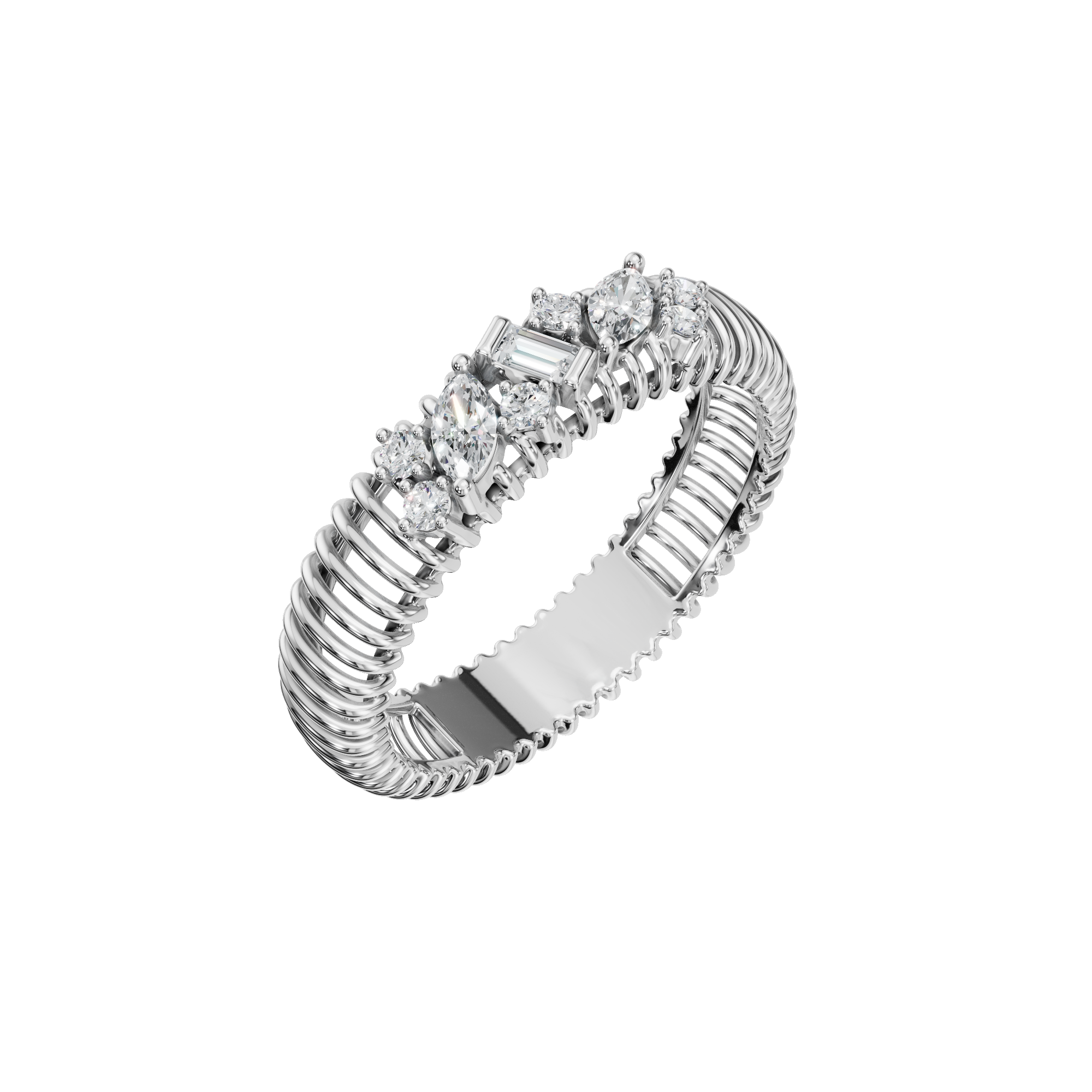 MULTI-SHAPE WEDDING BAND
