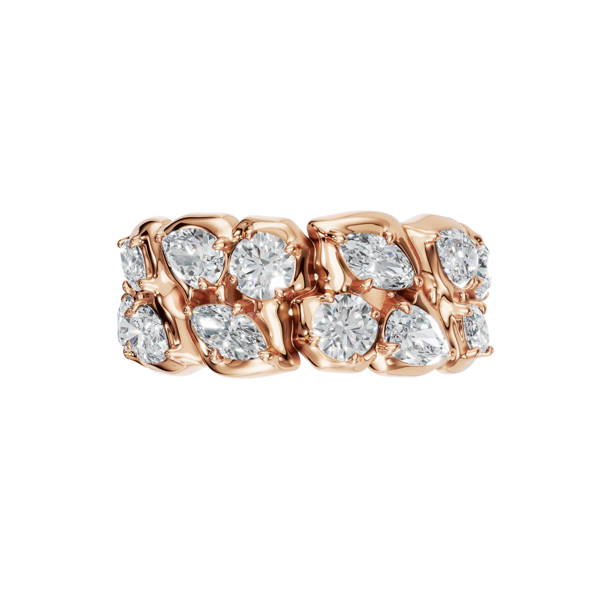 MARQUISE ROUND WEDDING BAND - M&D Signature Jewels