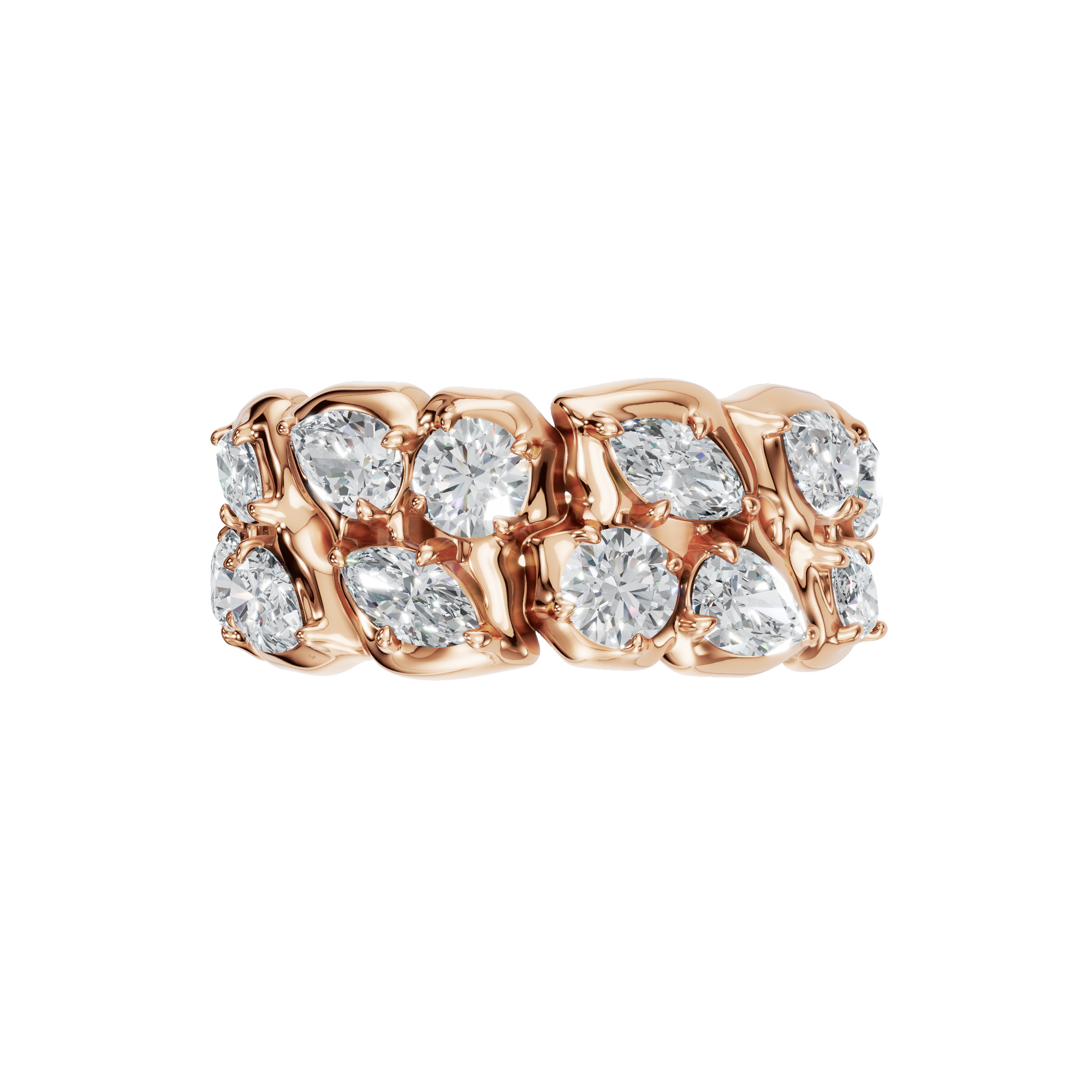 MARQUISE ROUND WEDDING BAND