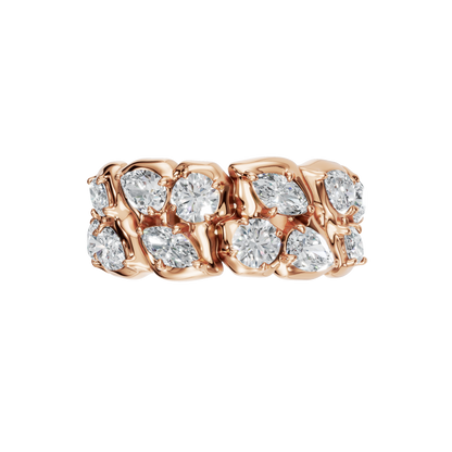 MARQUISE ROUND WEDDING BAND - M&D Signature Jewels
