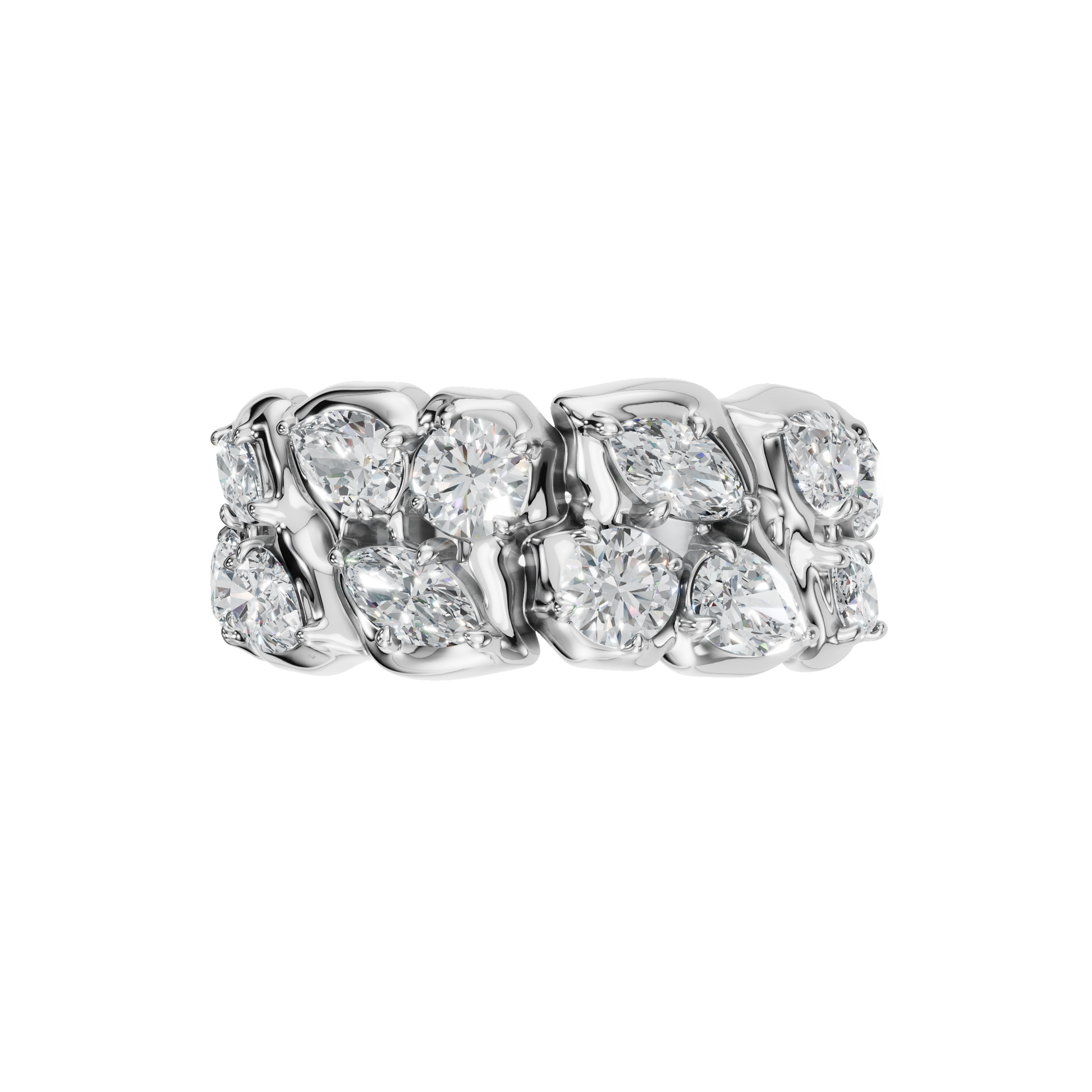 MARQUISE ROUND WEDDING BAND - M&D Signature Jewels