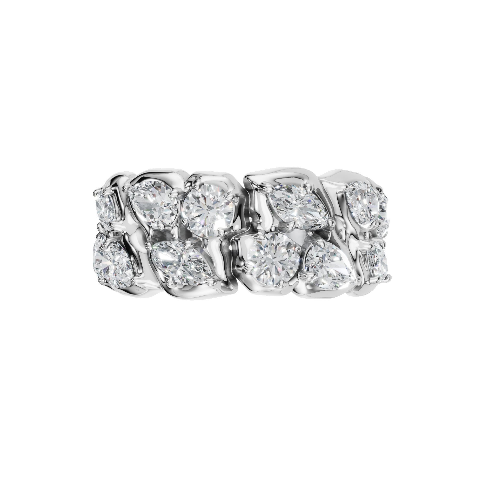 MARQUISE ROUND WEDDING BAND