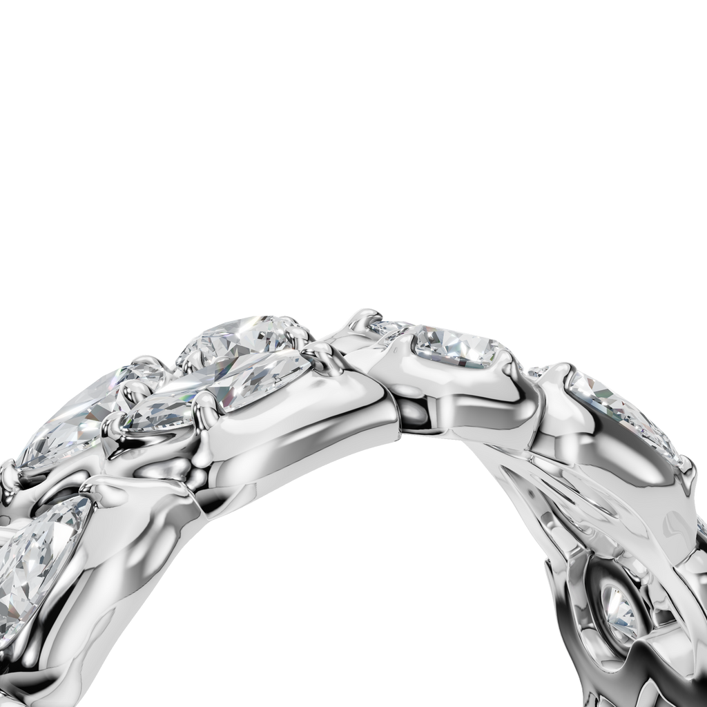 MARQUISE ROUND WEDDING BAND