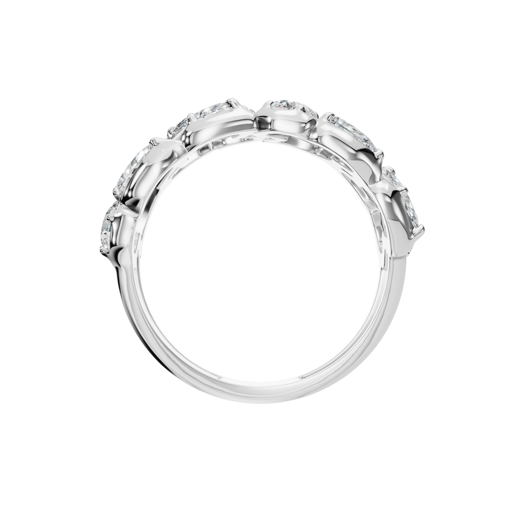 MARQUISE ROUND WEDDING BAND