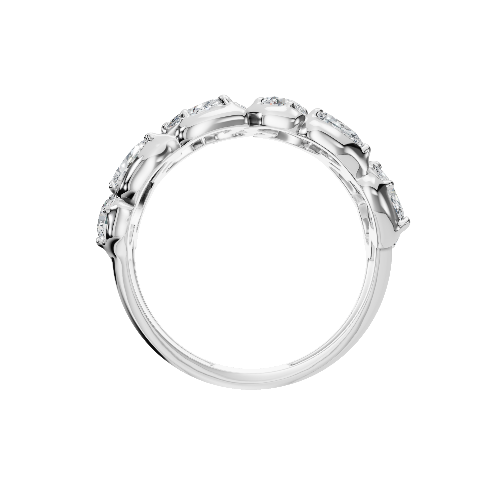 MARQUISE ROUND WEDDING BAND