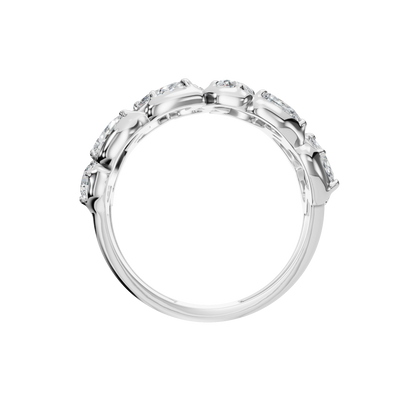 MARQUISE ROUND WEDDING BAND - M&D Signature Jewels