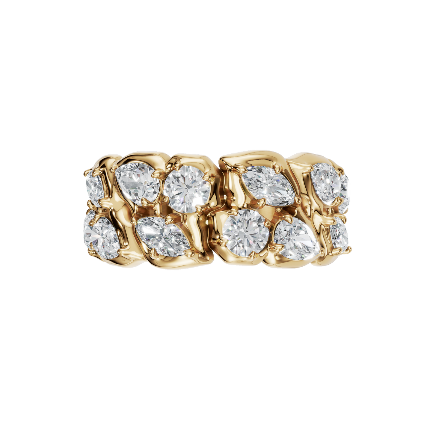 MARQUISE ROUND WEDDING BAND - M&D Signature Jewels