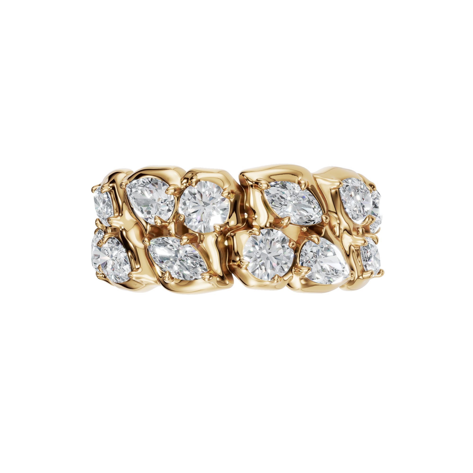 MARQUISE ROUND WEDDING BAND