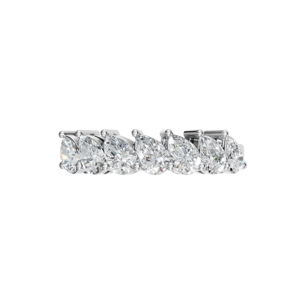 PEAR HALF ETERNITY WEDDING RING