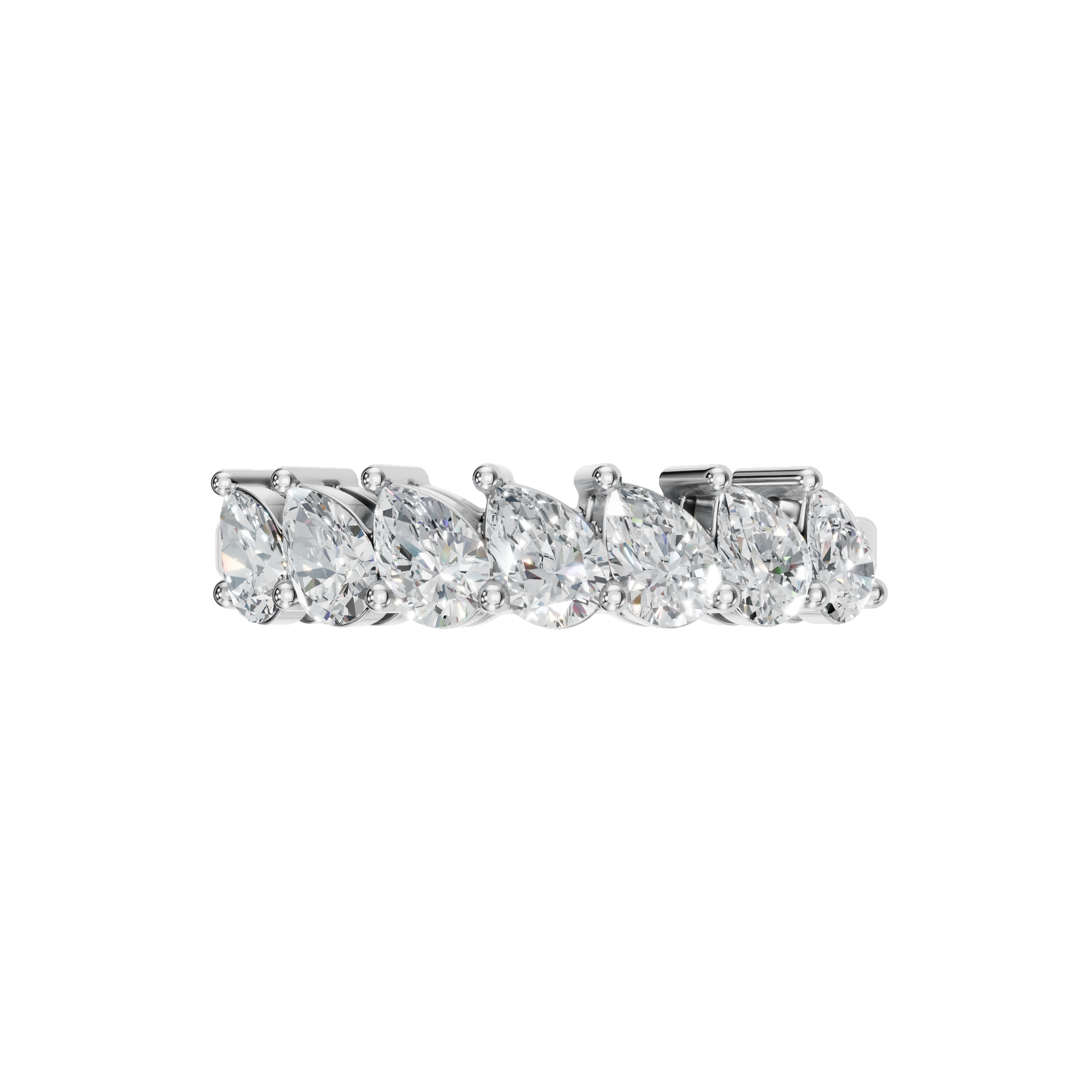 PEAR HALF ETERNITY WEDDING RING