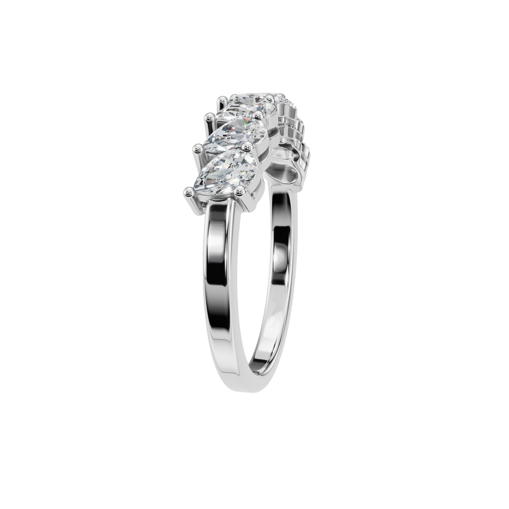 PEAR HALF ETERNITY WEDDING RING