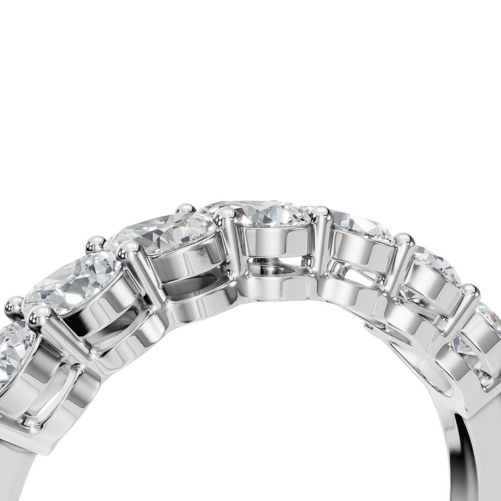 PEAR HALF ETERNITY WEDDING RING