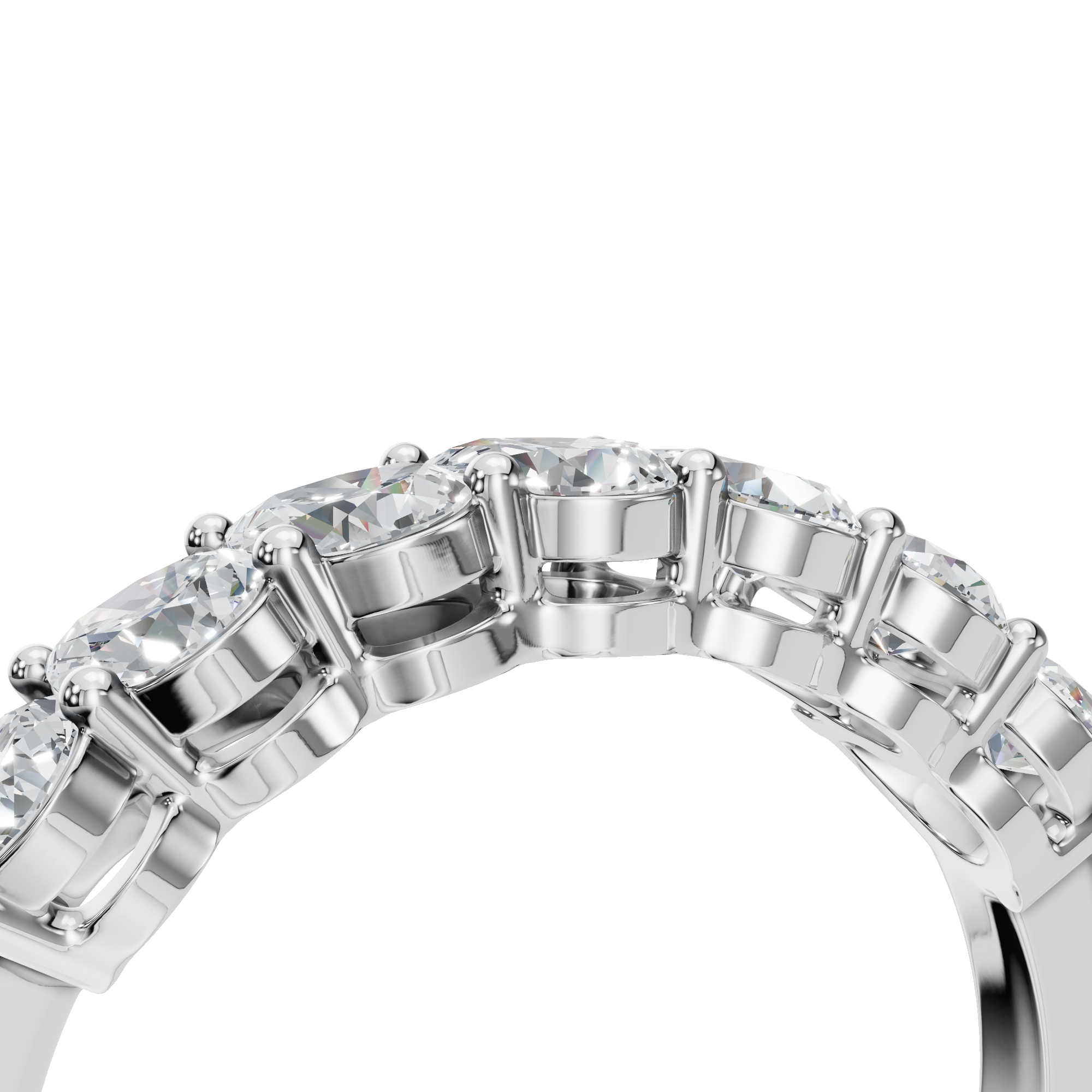 PEAR HALF ETERNITY WEDDING RING