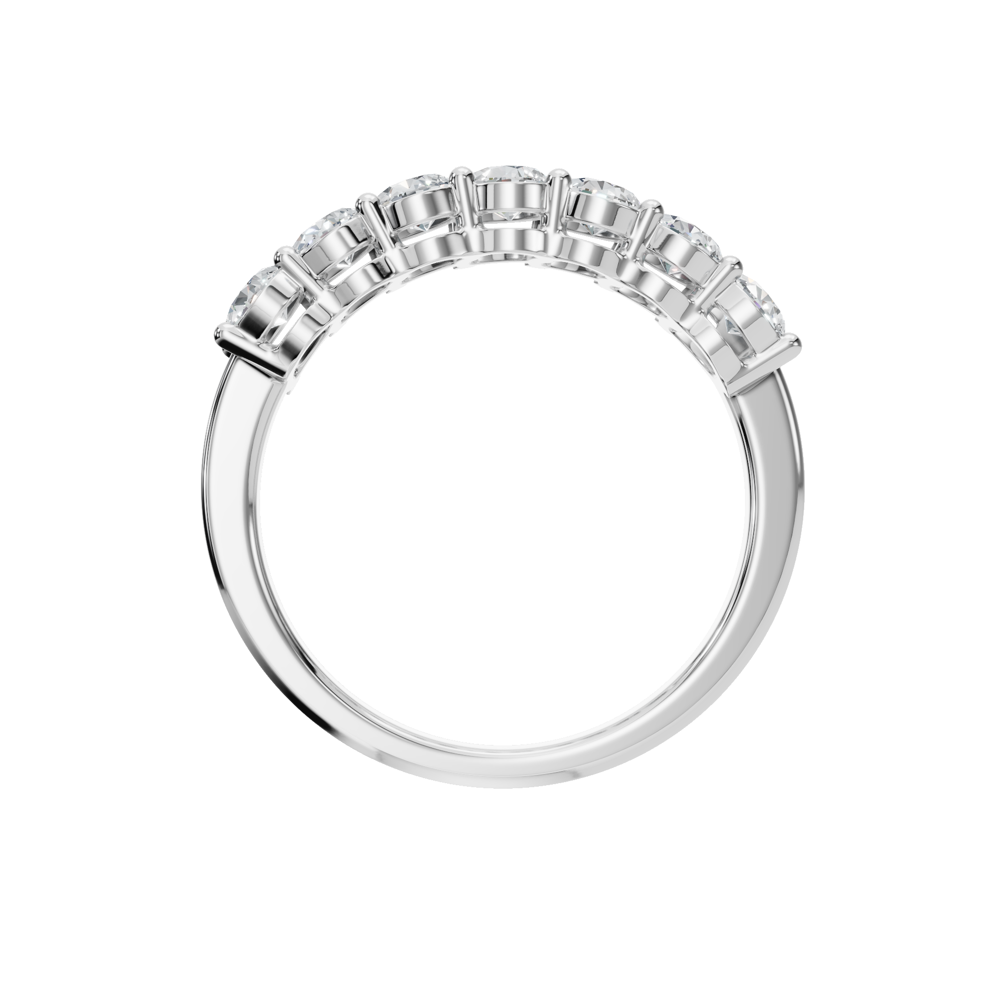 PEAR HALF ETERNITY WEDDING RING