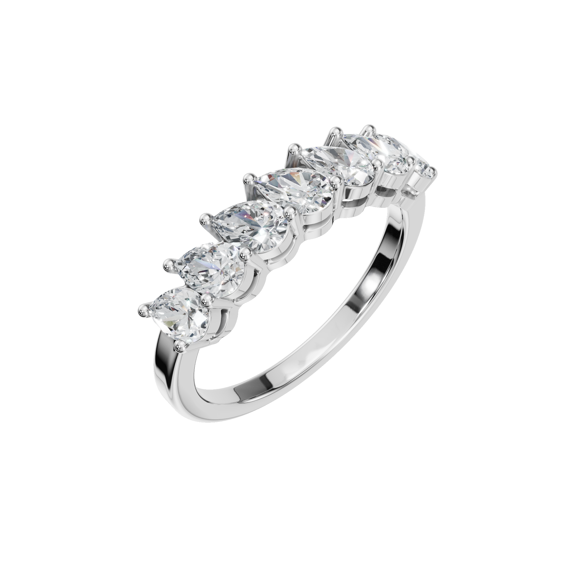 PEAR HALF ETERNITY WEDDING RING