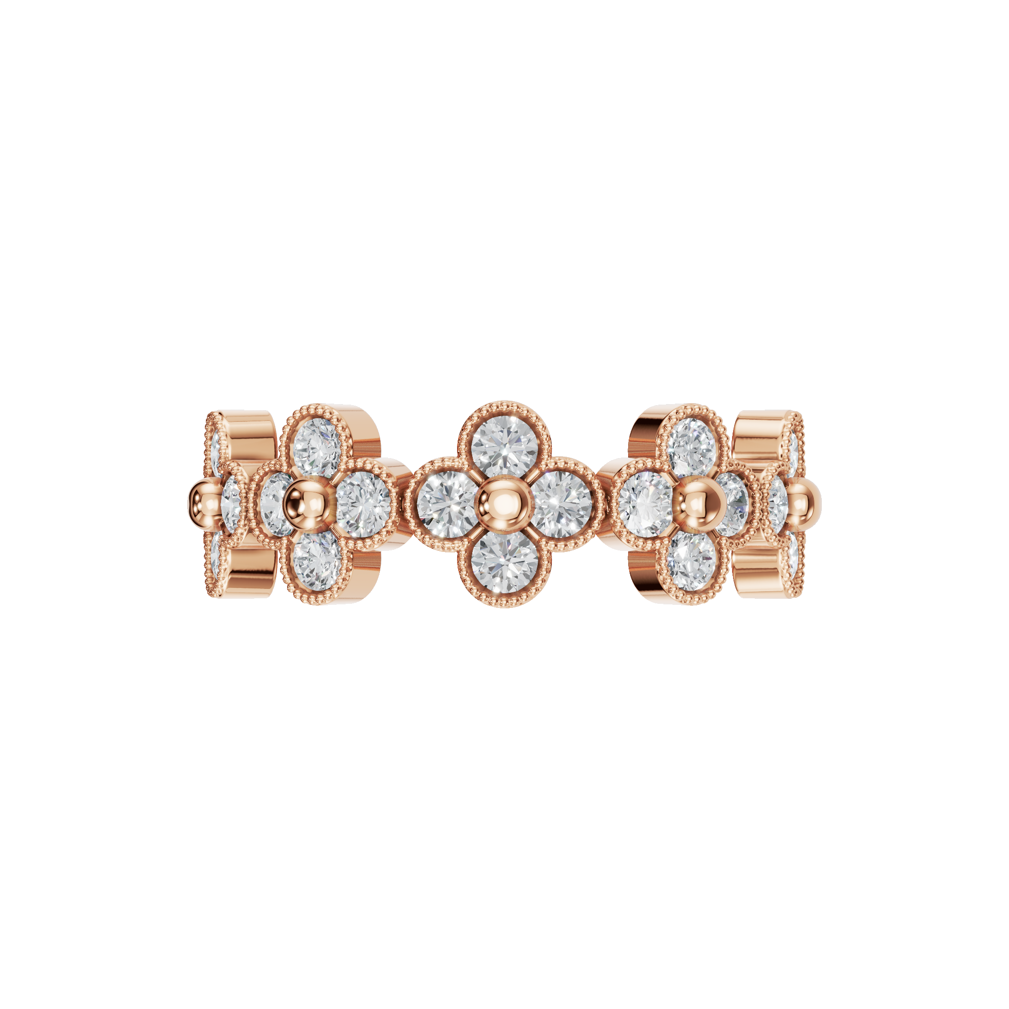 ROUND CLOVER WEDDING RING