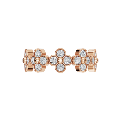 ROUND CLOVER WEDDING RING - M&D Signature Jewels