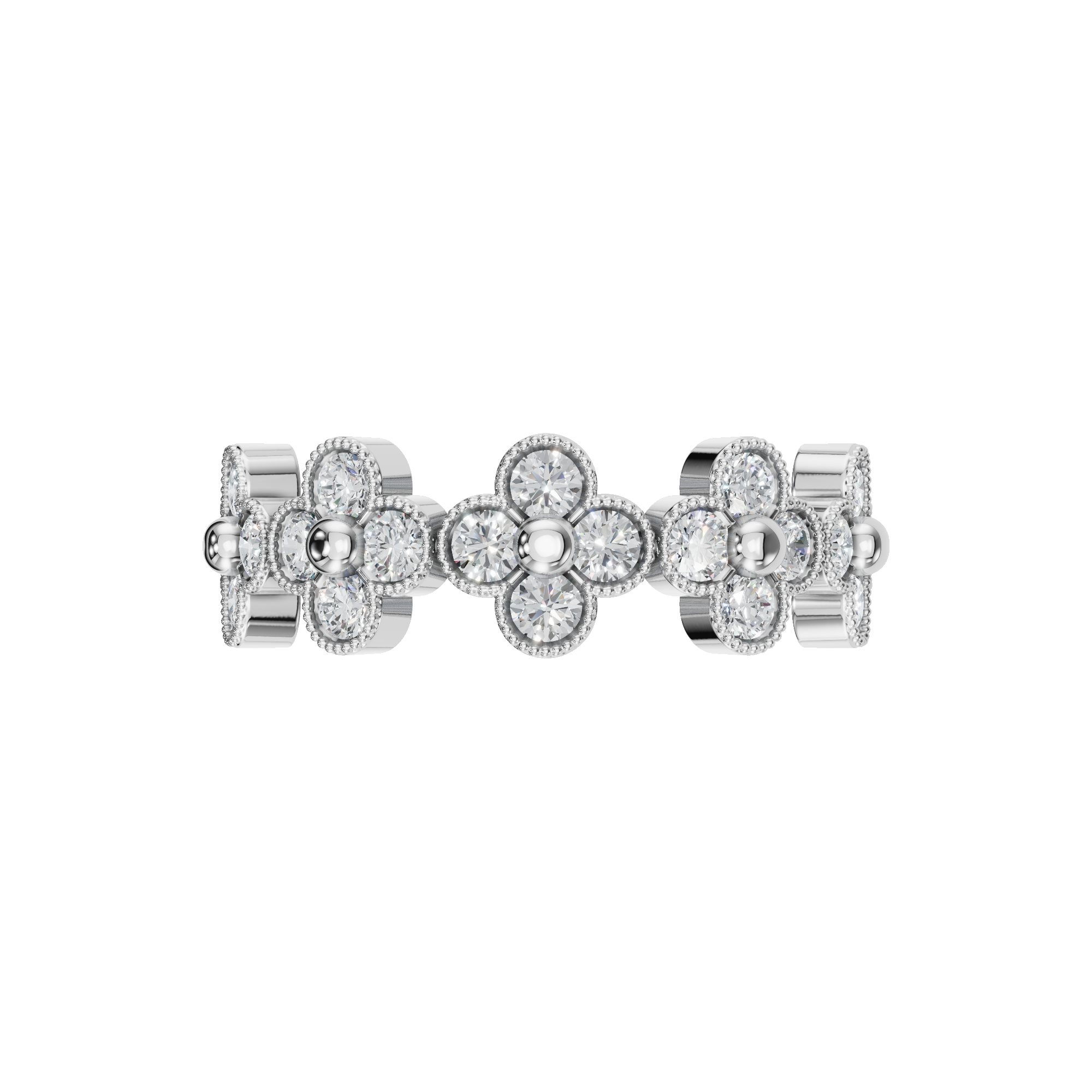 ROUND CLOVER WEDDING RING