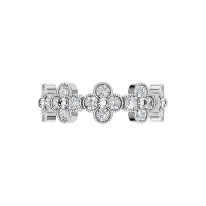 ROUND CLOVER WEDDING RING - M&D Signature Jewels