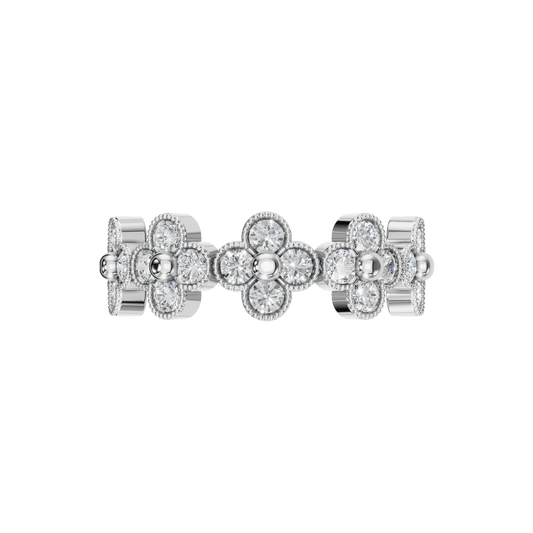 ROUND CLOVER WEDDING RING