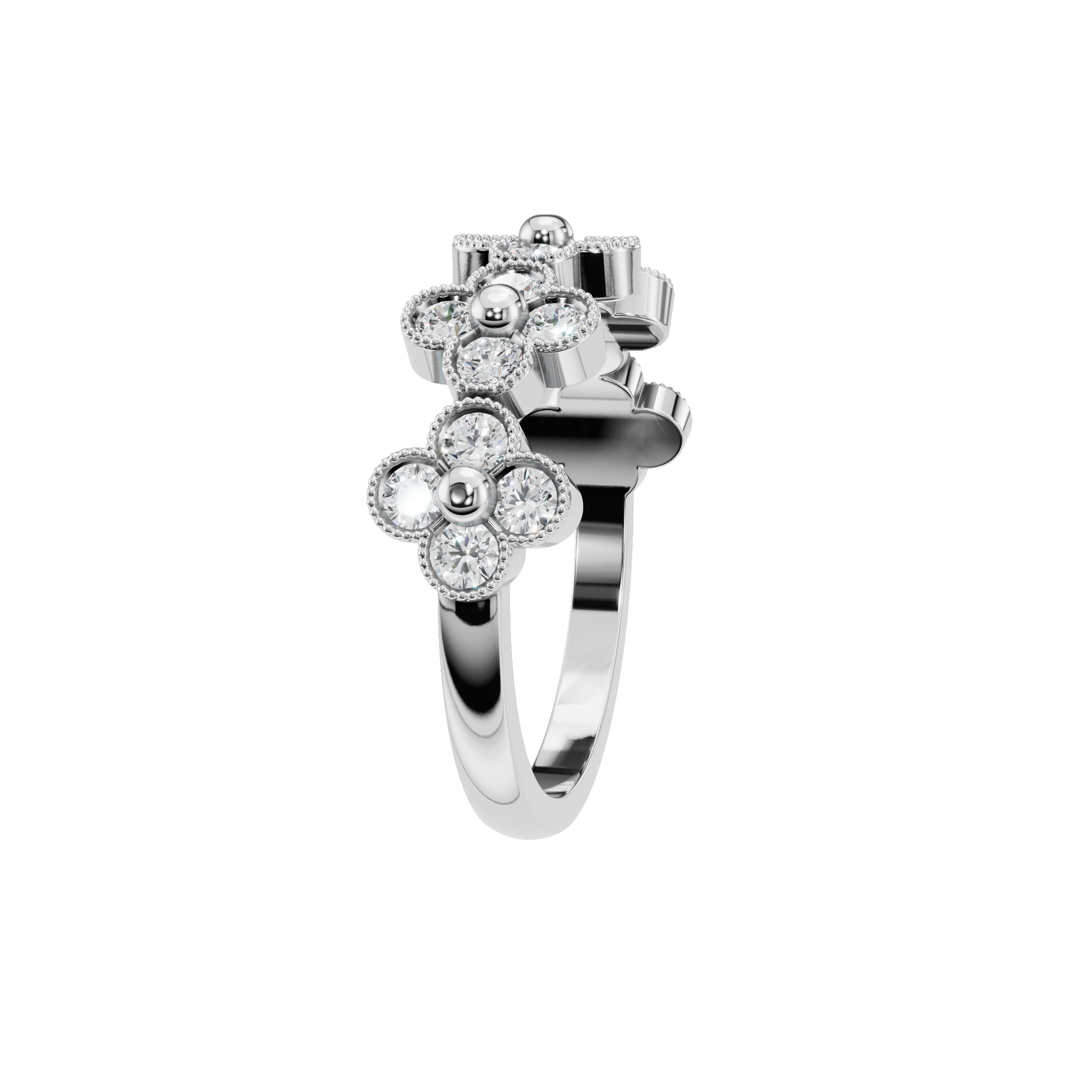 ROUND CLOVER WEDDING RING