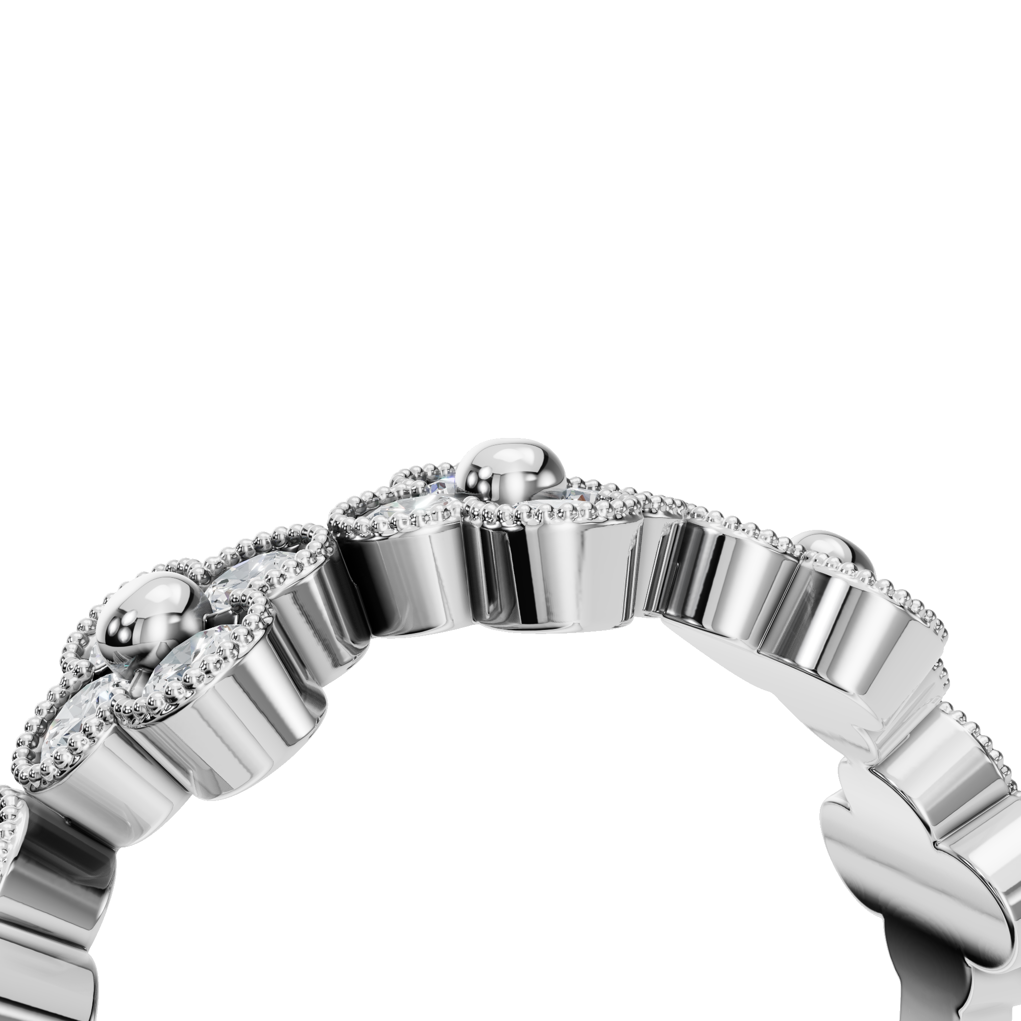 ROUND CLOVER WEDDING RING