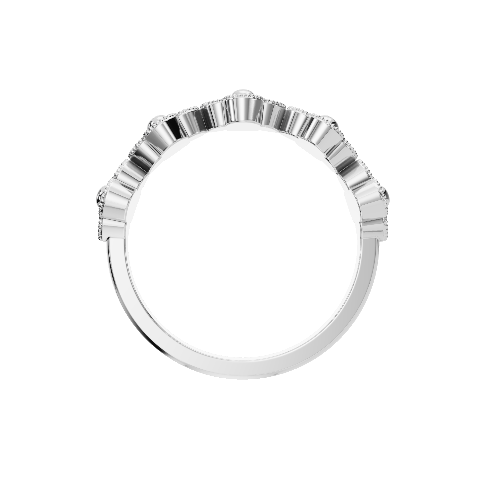 ROUND CLOVER WEDDING RING