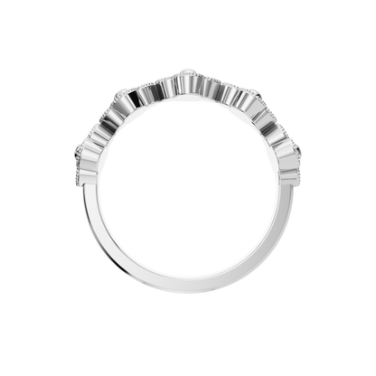 ROUND CLOVER WEDDING RING - M&D Signature Jewels